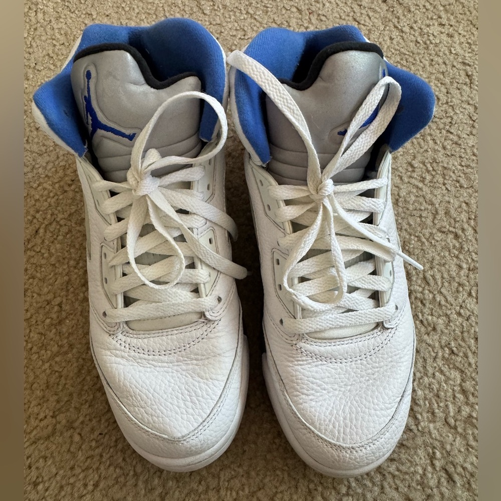 Air Jordan 5 Retro White/University Blue | Youth Size 7Y Womens 8.5